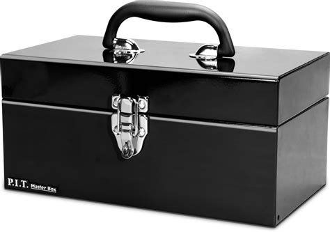 P.I.T. Small Tool Box, Portable Removable Tray Heavy Steel 